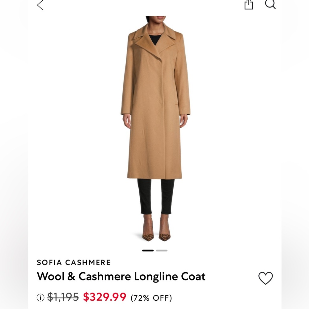Any reasonable offers accepted 🎉Sofia Cashmere Women's Tan Wool & cashmere Coat